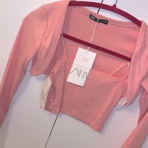 NEVER WORN - Zara Cami/Cardigan Set